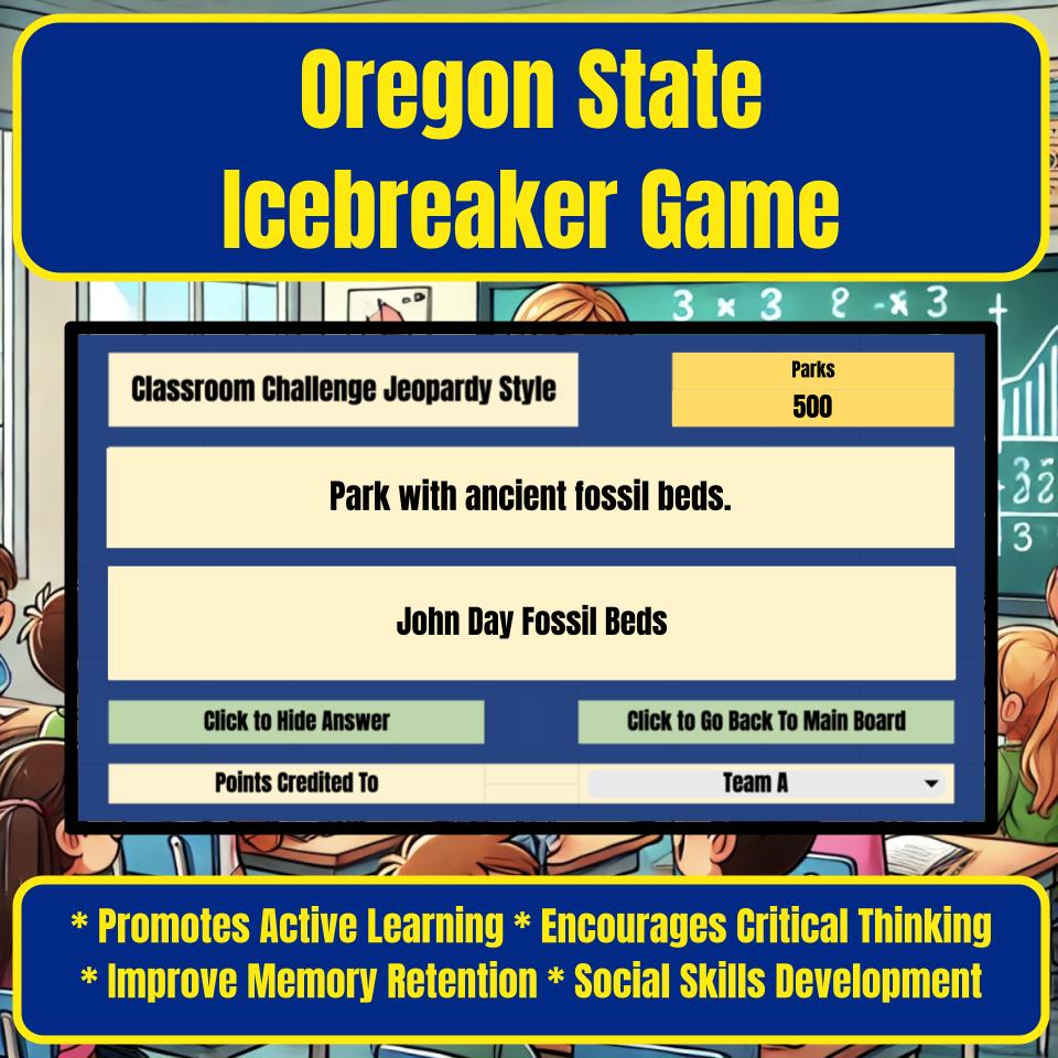 State of Oregon Jeopardy Game I0027