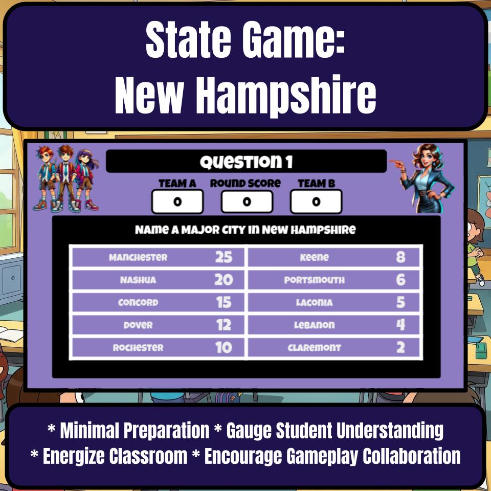 New Hampshire Social Studies Family Feud Review Game CF0028