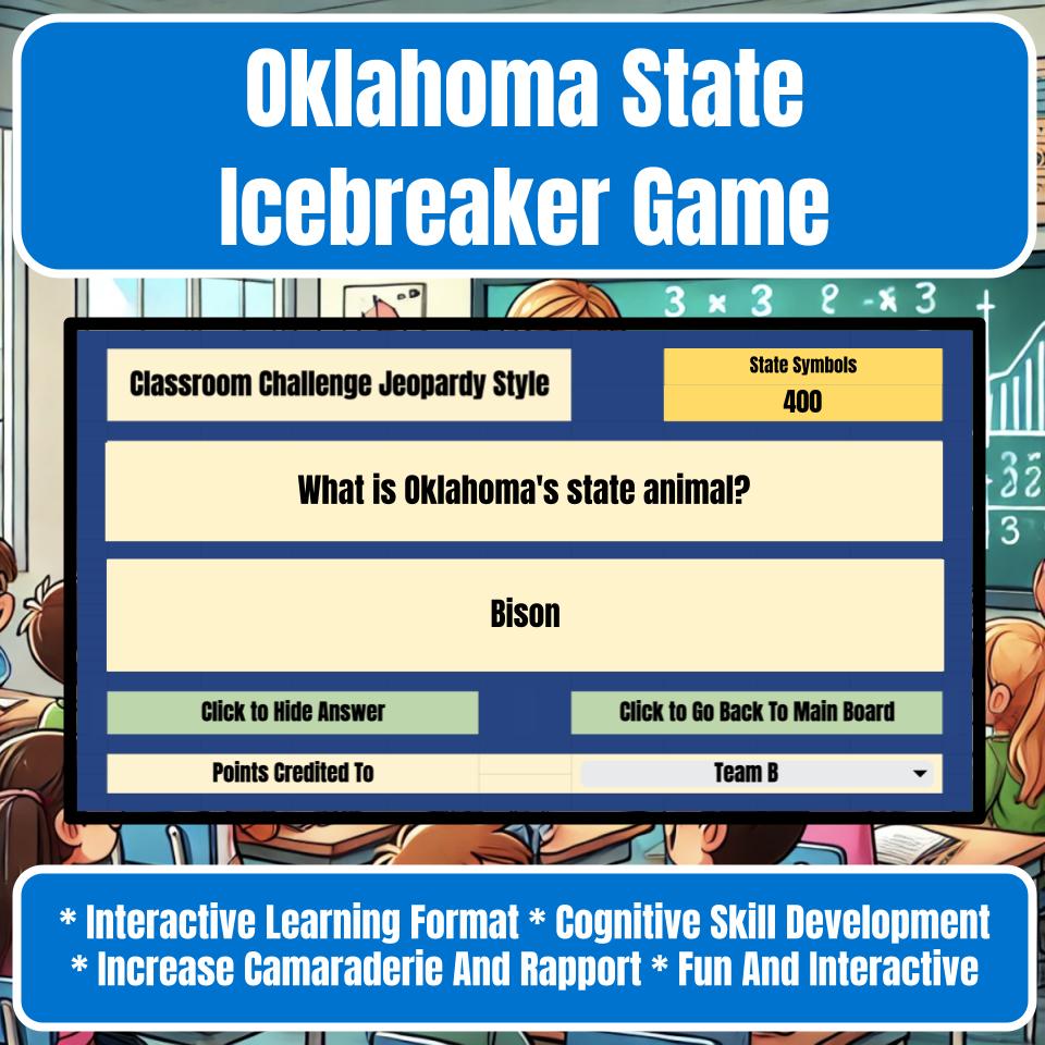 State of Oklahoma Jeopardy Game I0028