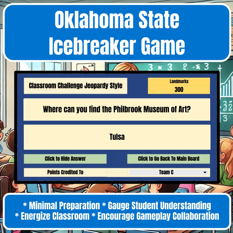 State of Oklahoma Jeopardy Game I0028