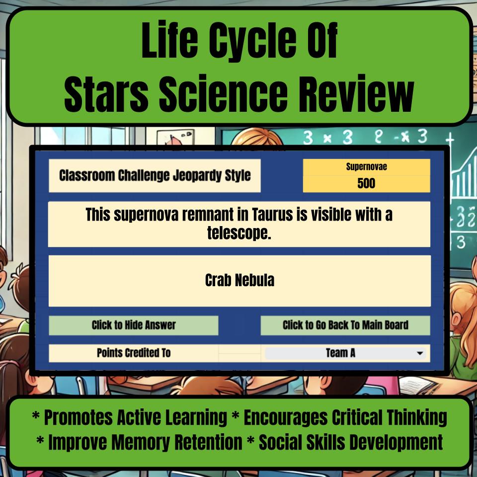 Life Cycle Of Stars Jeopardy Science Review I0028