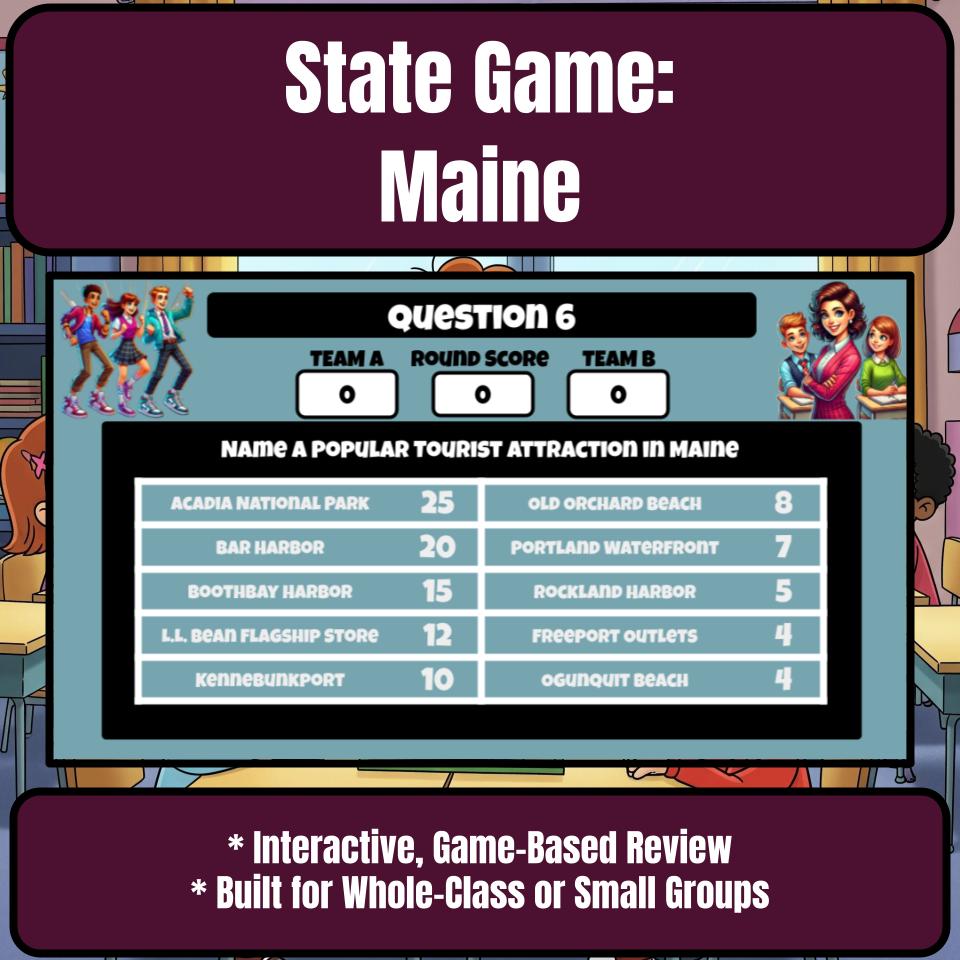 Maine Social Studies Family Feud Review Game CF0029
