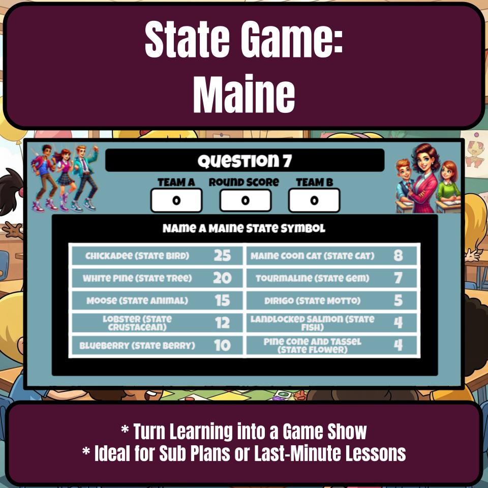 Maine Social Studies Family Feud Review Game CF0029