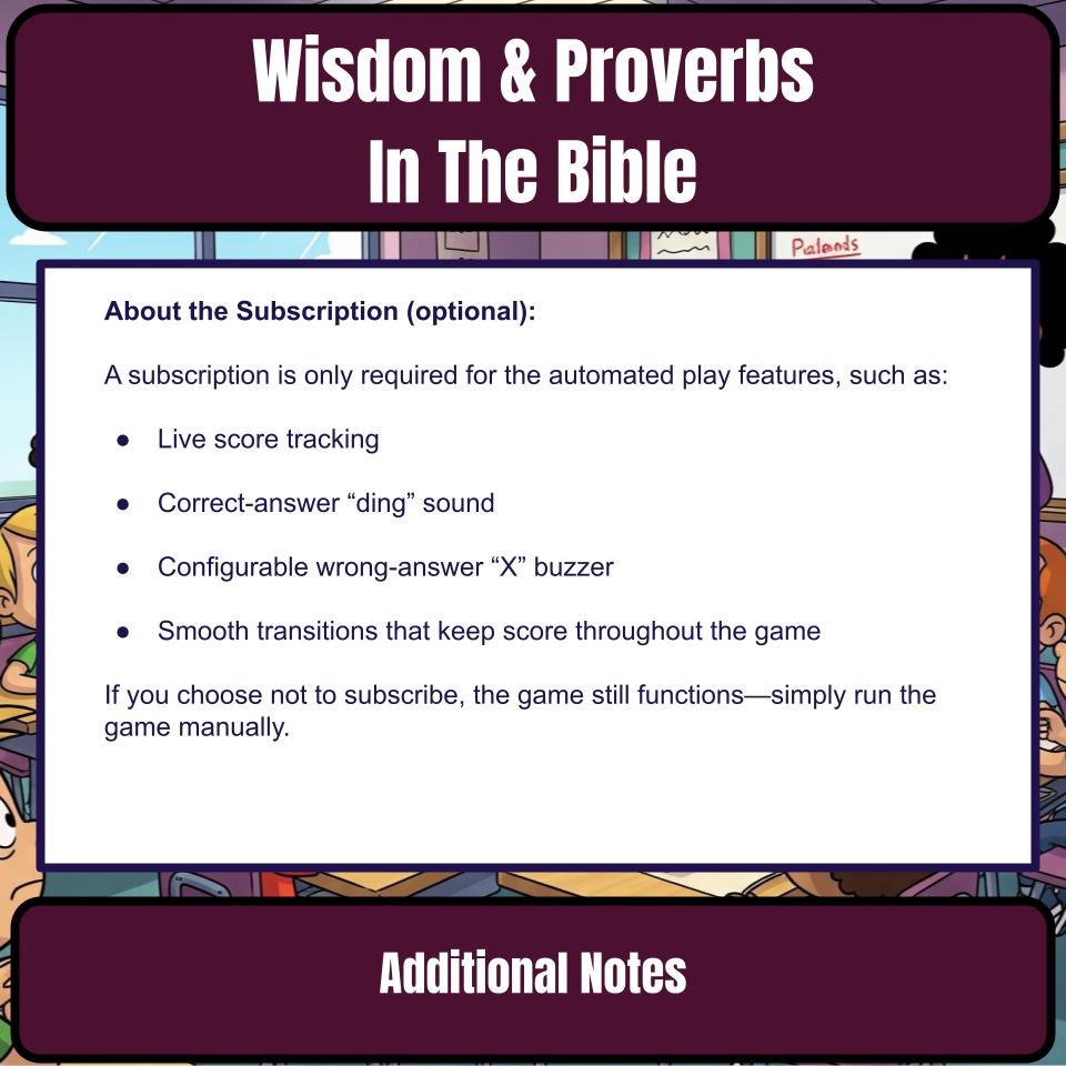 Wisdom And Proverbs Feud Review BF0029