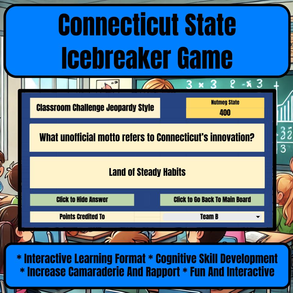 State of Connecticut Jeopardy Game I0029