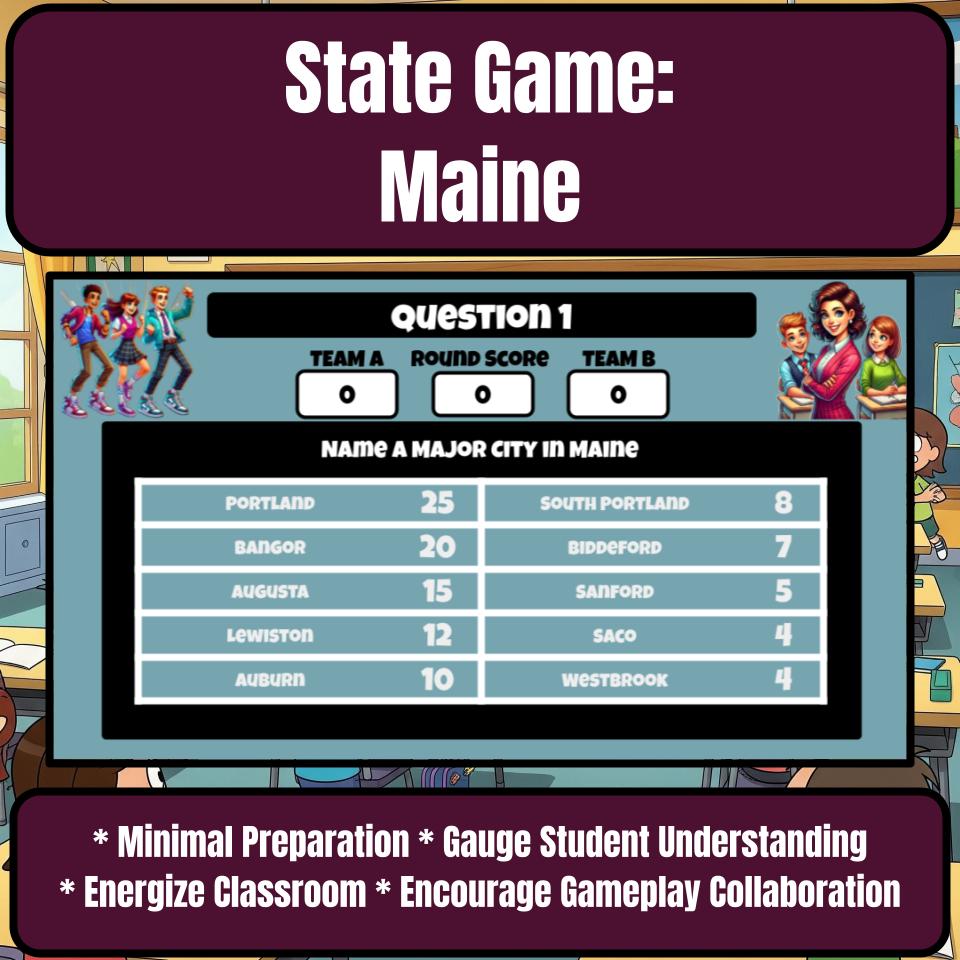Maine Social Studies Family Feud Review Game CF0029