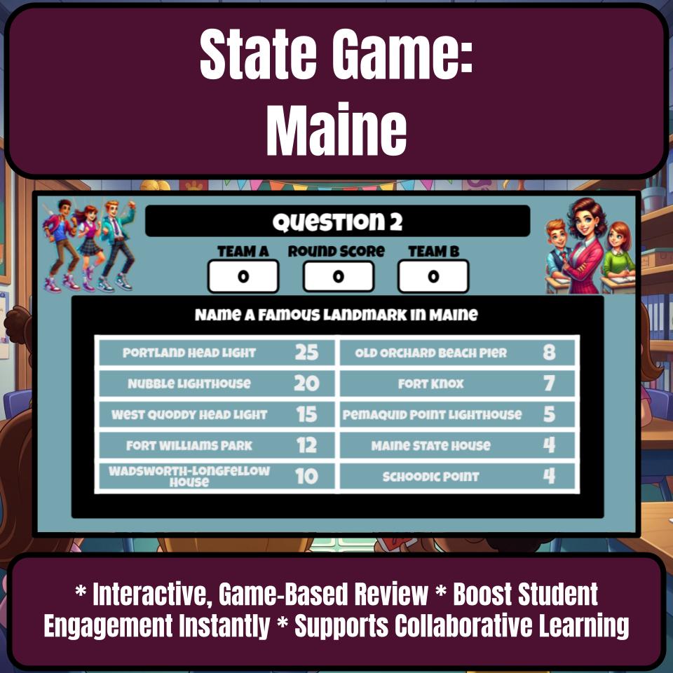 Maine Social Studies Family Feud Review Game CF0029