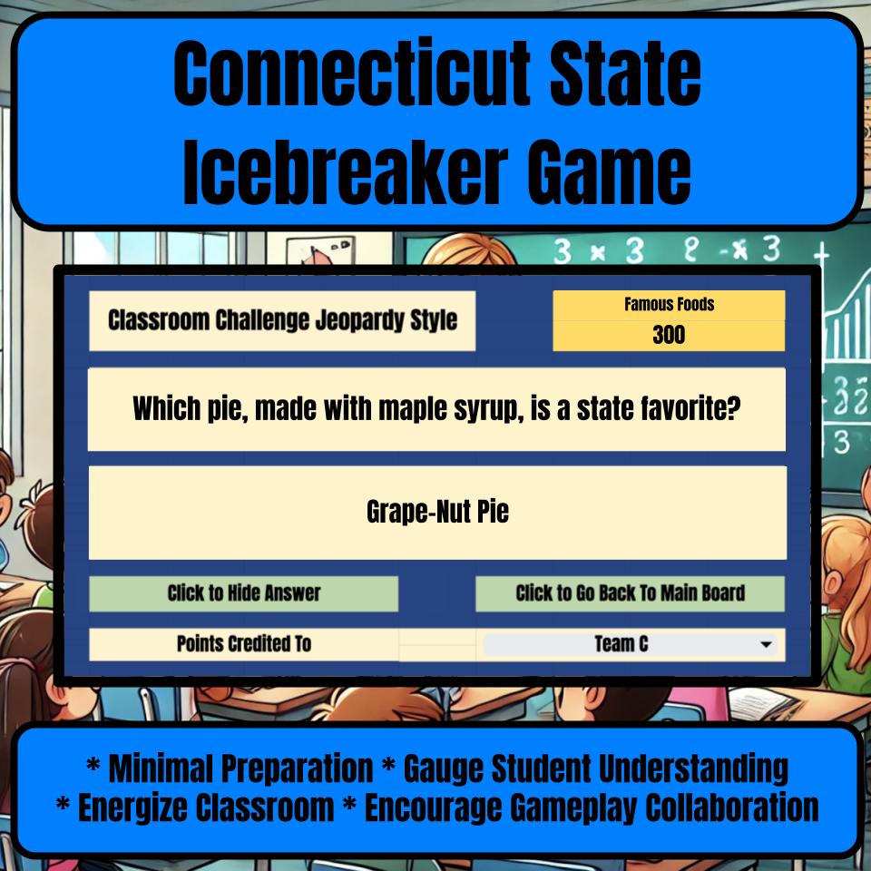 State of Connecticut Jeopardy Game I0029