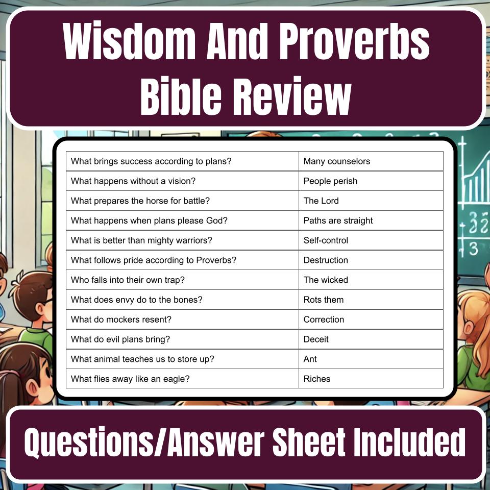 Wisdom And Proverbs Jeopardy Bible B0029