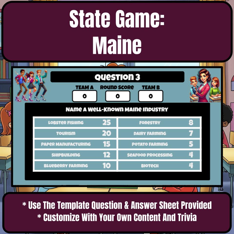 Maine Social Studies Family Feud Review Game CF0029