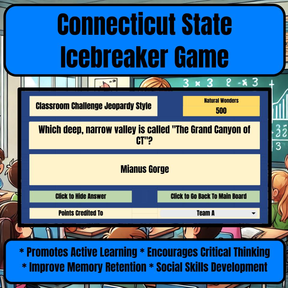 State of Connecticut Jeopardy Game I0029