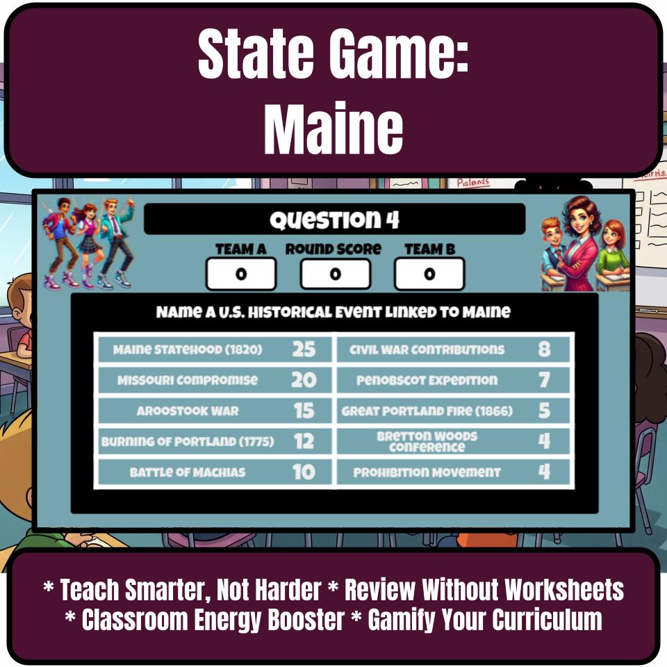 Maine Social Studies Family Feud Review Game CF0029