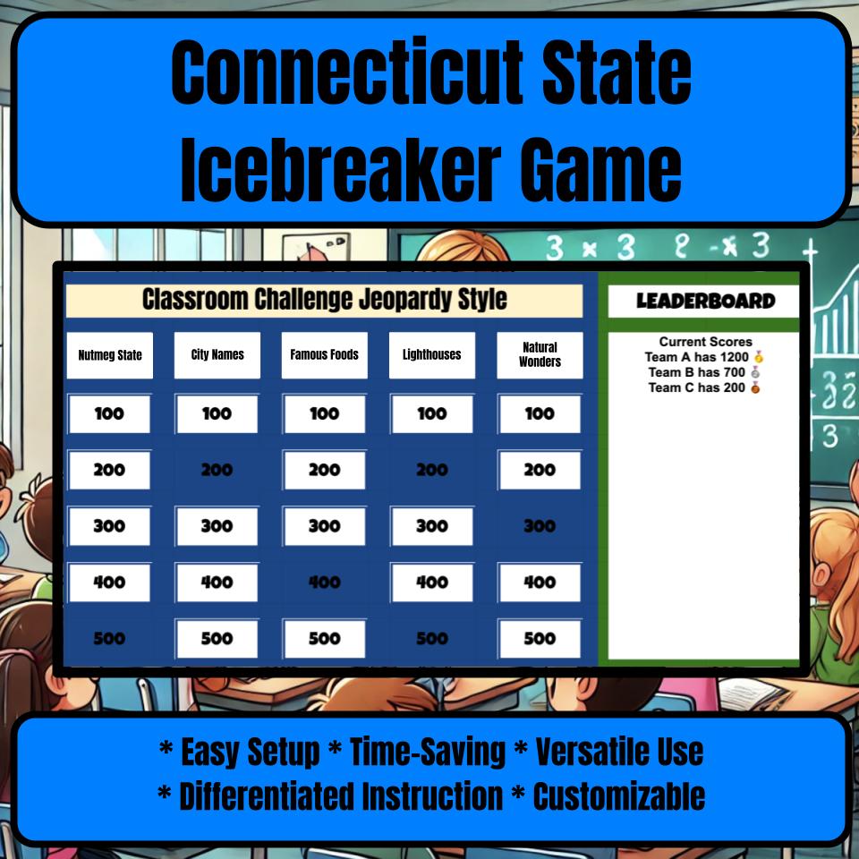 State of Connecticut Jeopardy Game I0029
