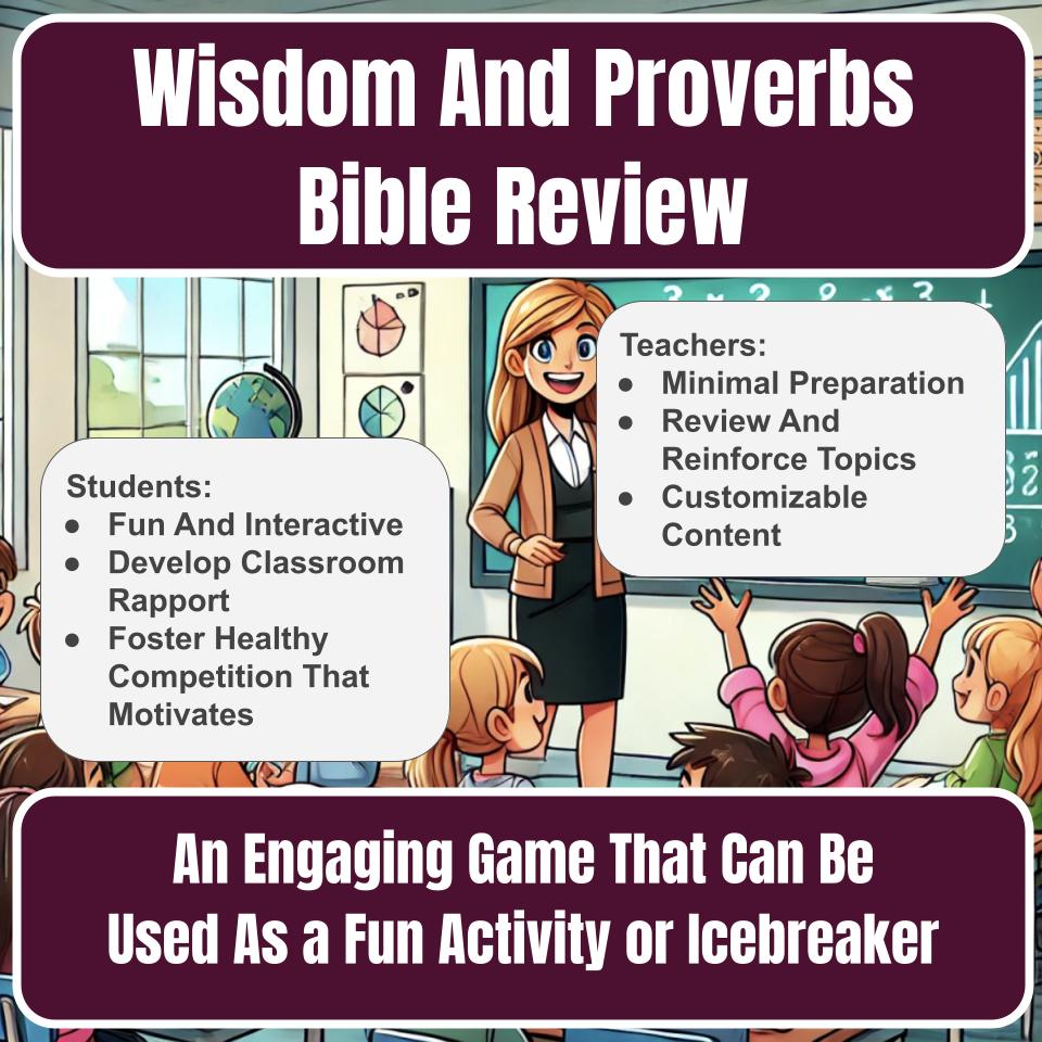Wisdom And Proverbs Jeopardy Bible B0029