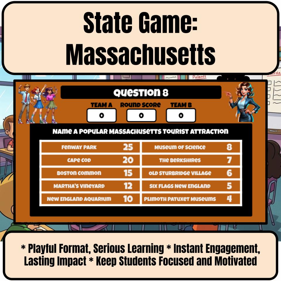 Massachusetts Social Studies Family Feud Review Game CF0003