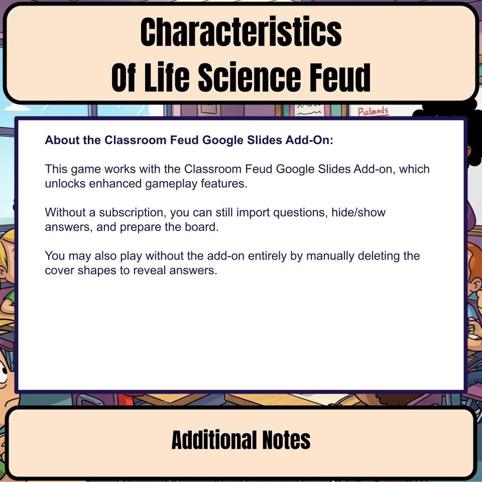 Characteristics Of Life Science Feud Review CF0003