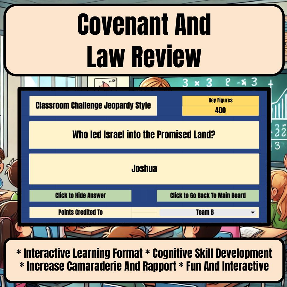Covenant And Law Jeopardy Bible B0003