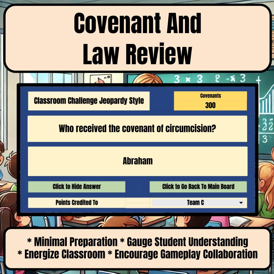 Covenant And Law Jeopardy Bible B0003