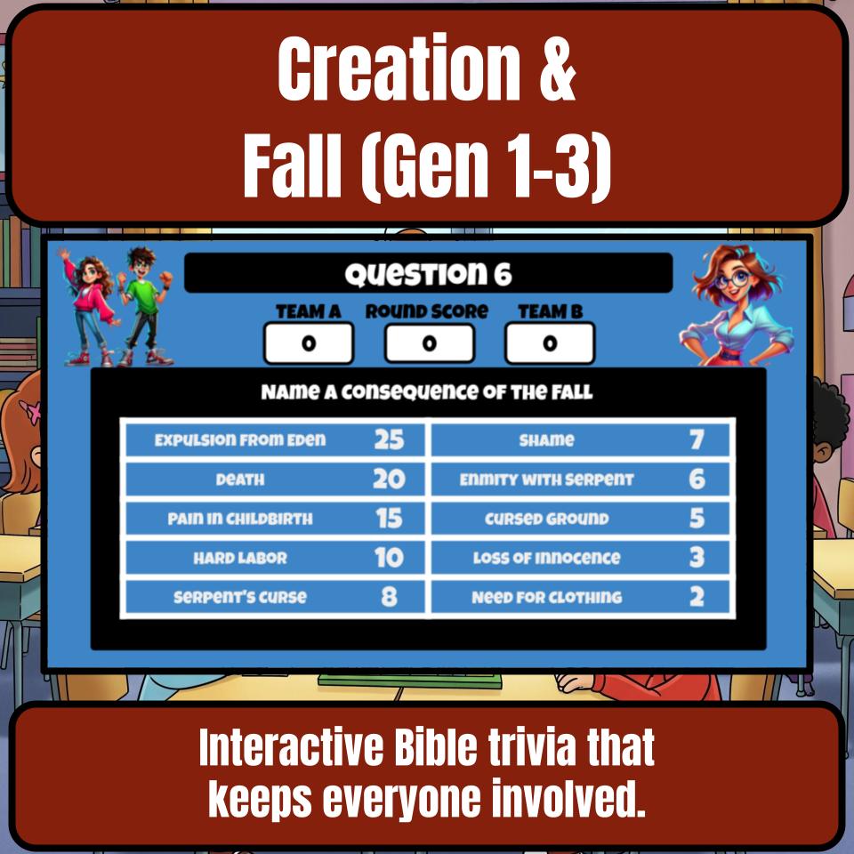 Creation And The Fall Verses In Genesis 1-3 Feud Review BF0030