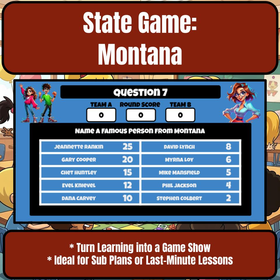 Montana Social Studies Family Feud Review Game CF0030