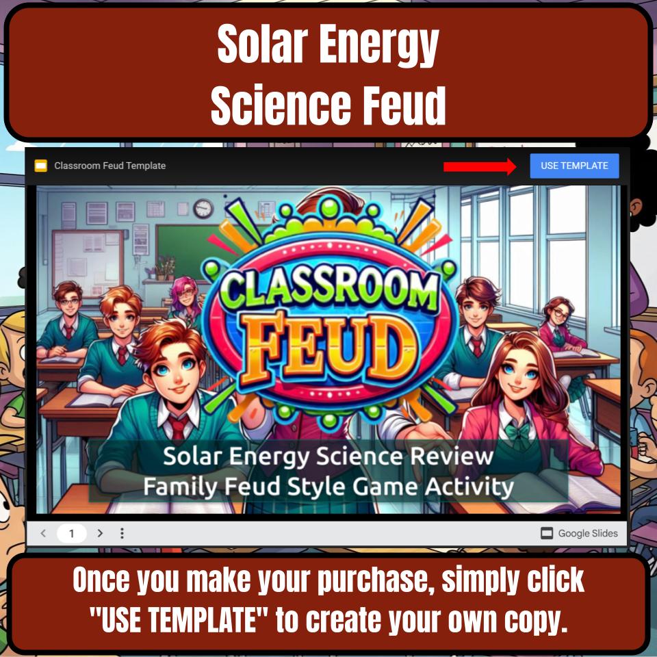 Solar Energy Science Review Family Feud Style Game Activity CF0030