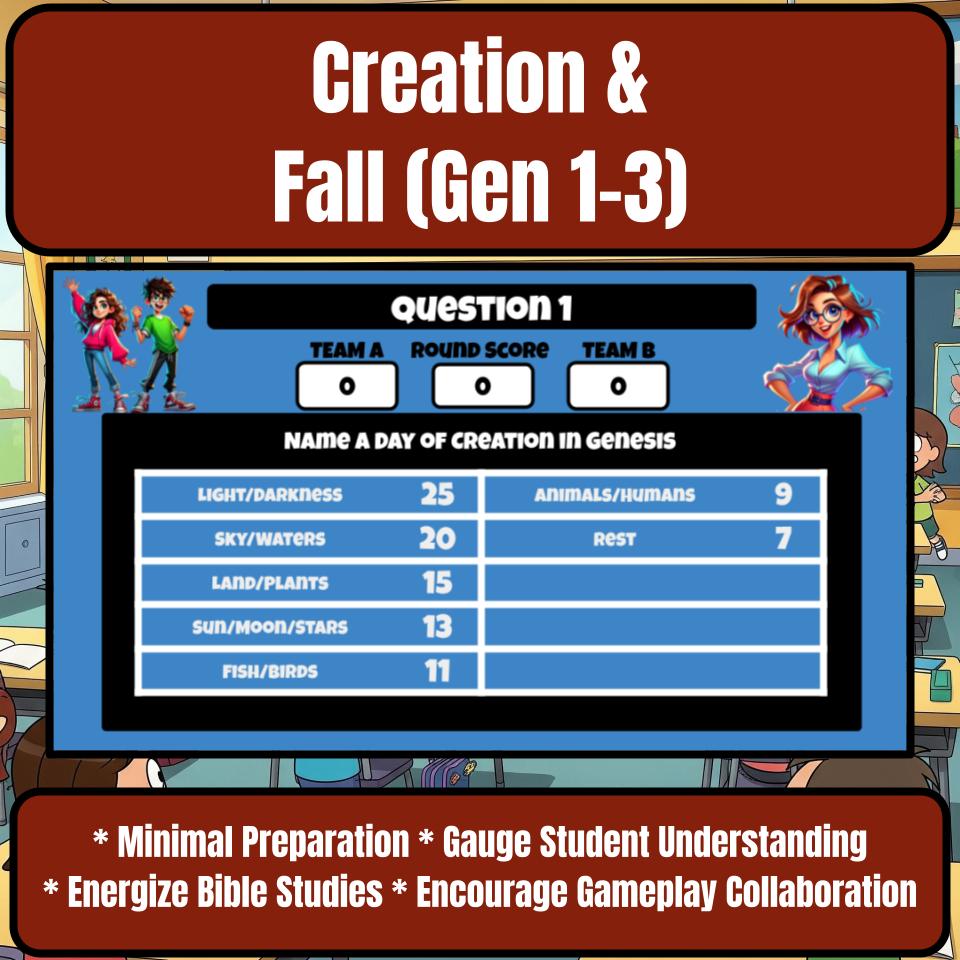 Creation And The Fall Verses In Genesis 1-3 Feud Review BF0030