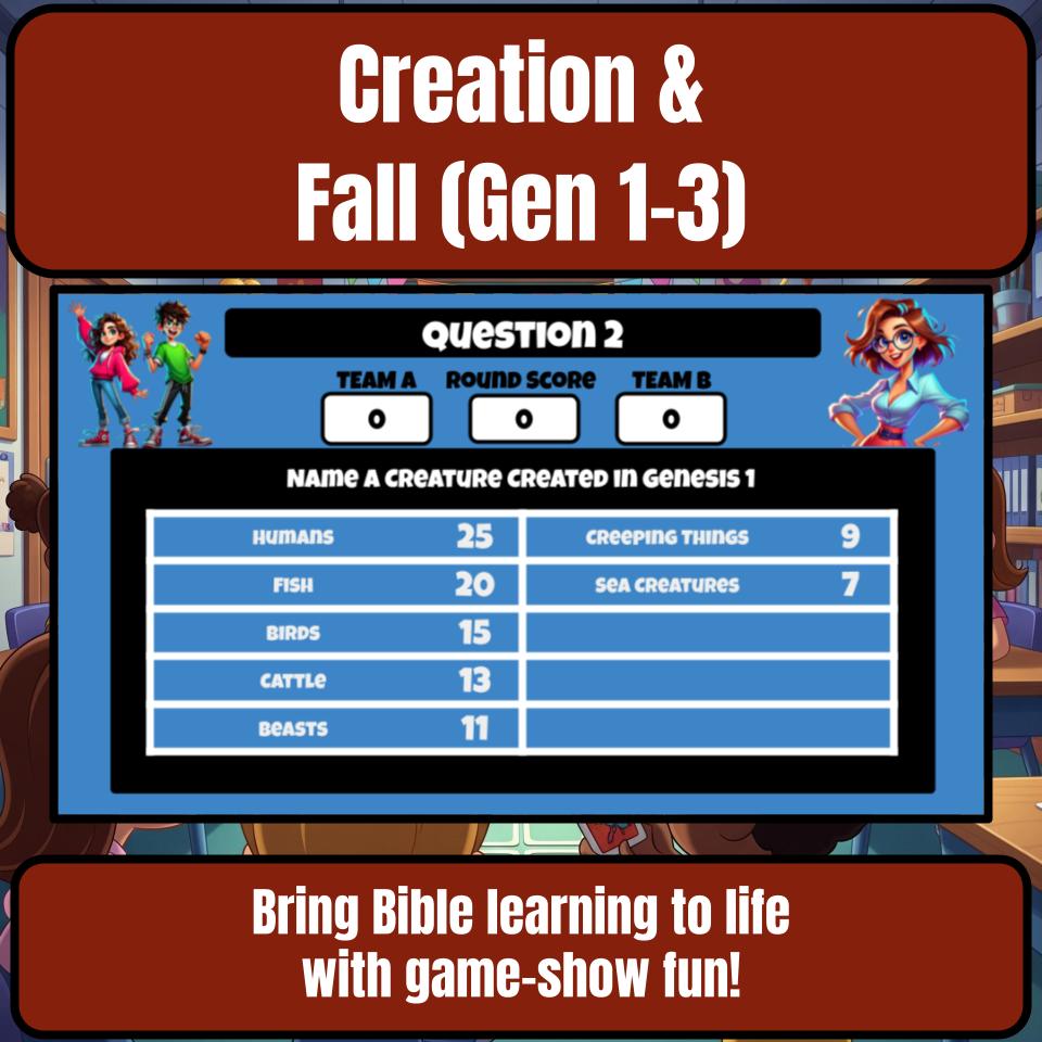 Creation And The Fall Verses In Genesis 1-3 Feud Review BF0030