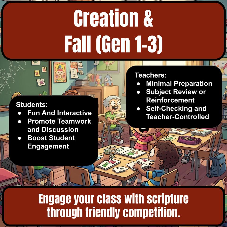 Creation And The Fall Verses In Genesis 1-3 Feud Review BF0030