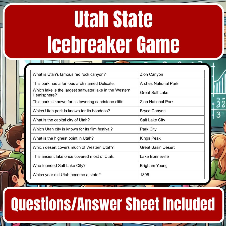 State of Utah Jeopardy Game I0030