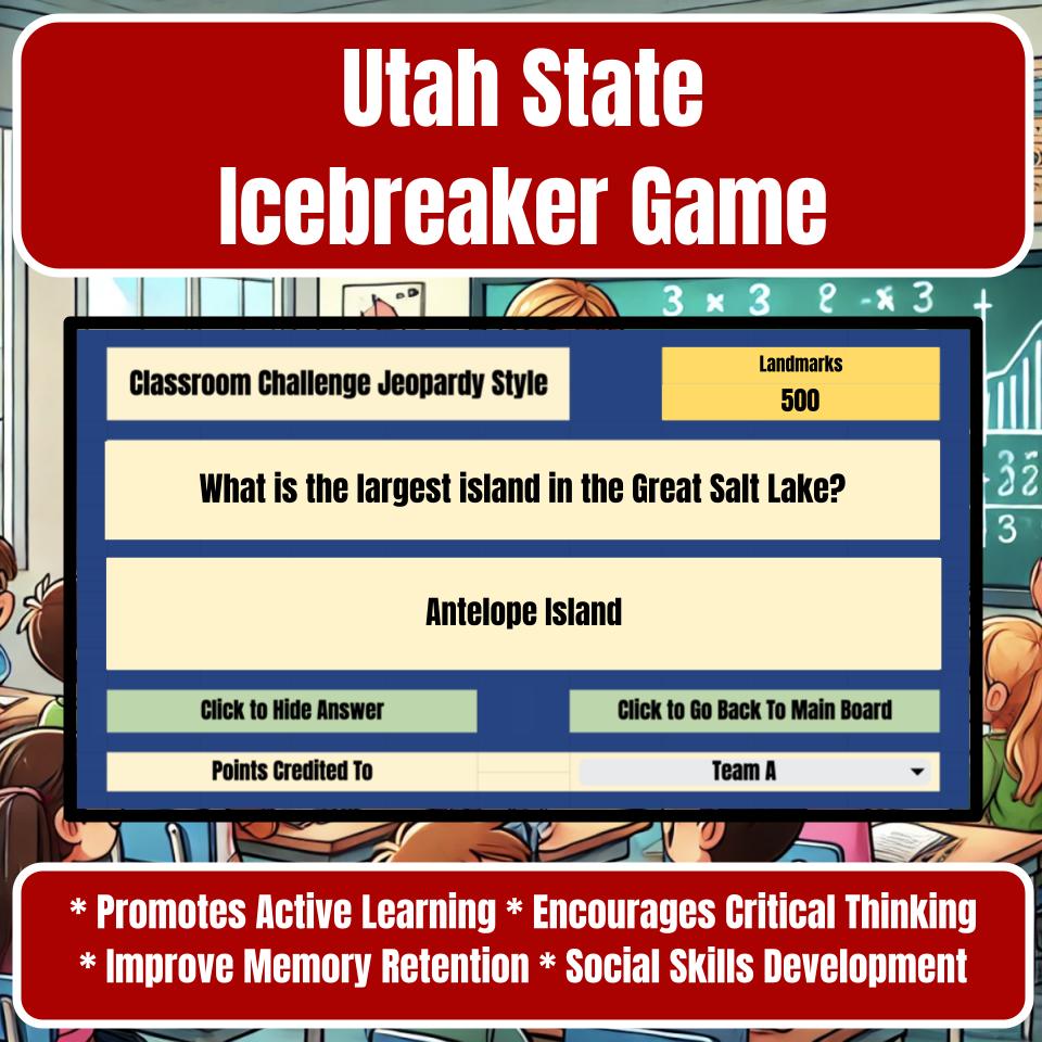 State of Utah Jeopardy Game I0030