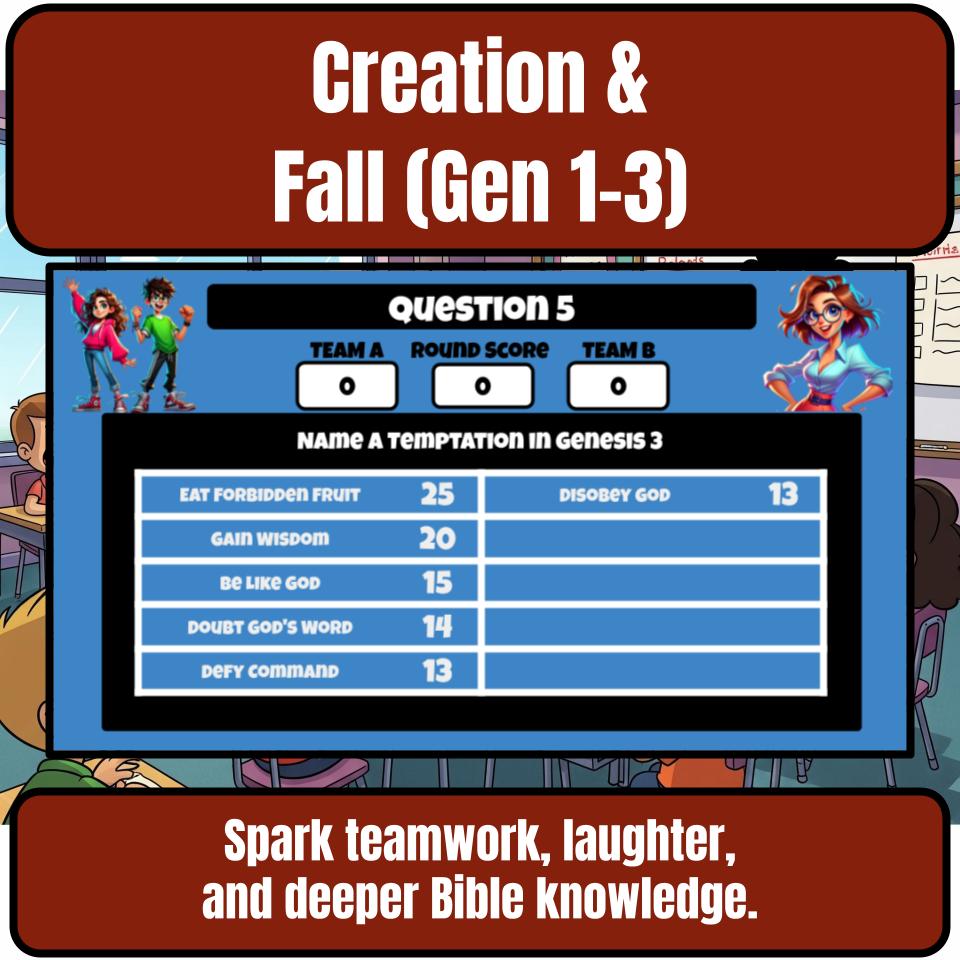Creation And The Fall Verses In Genesis 1-3 Feud Review BF0030