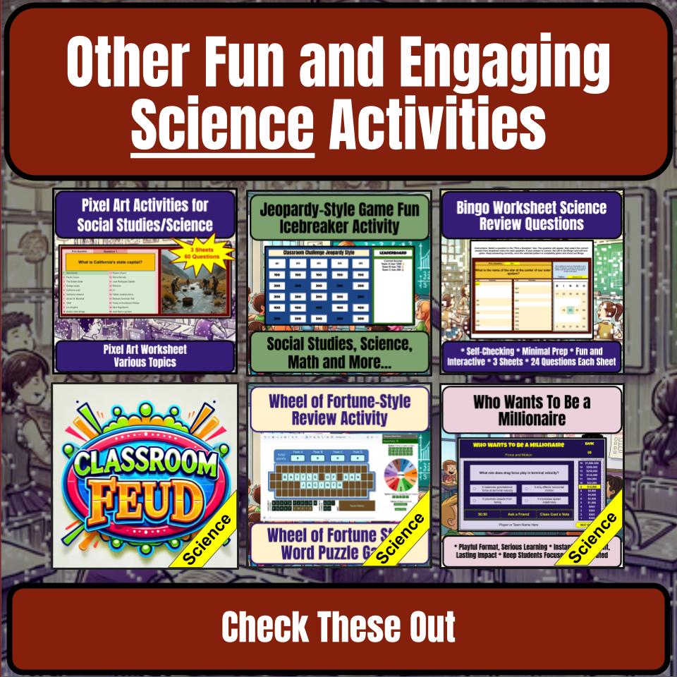 Solar Energy Science Review Family Feud Style Game Activity CF0030
