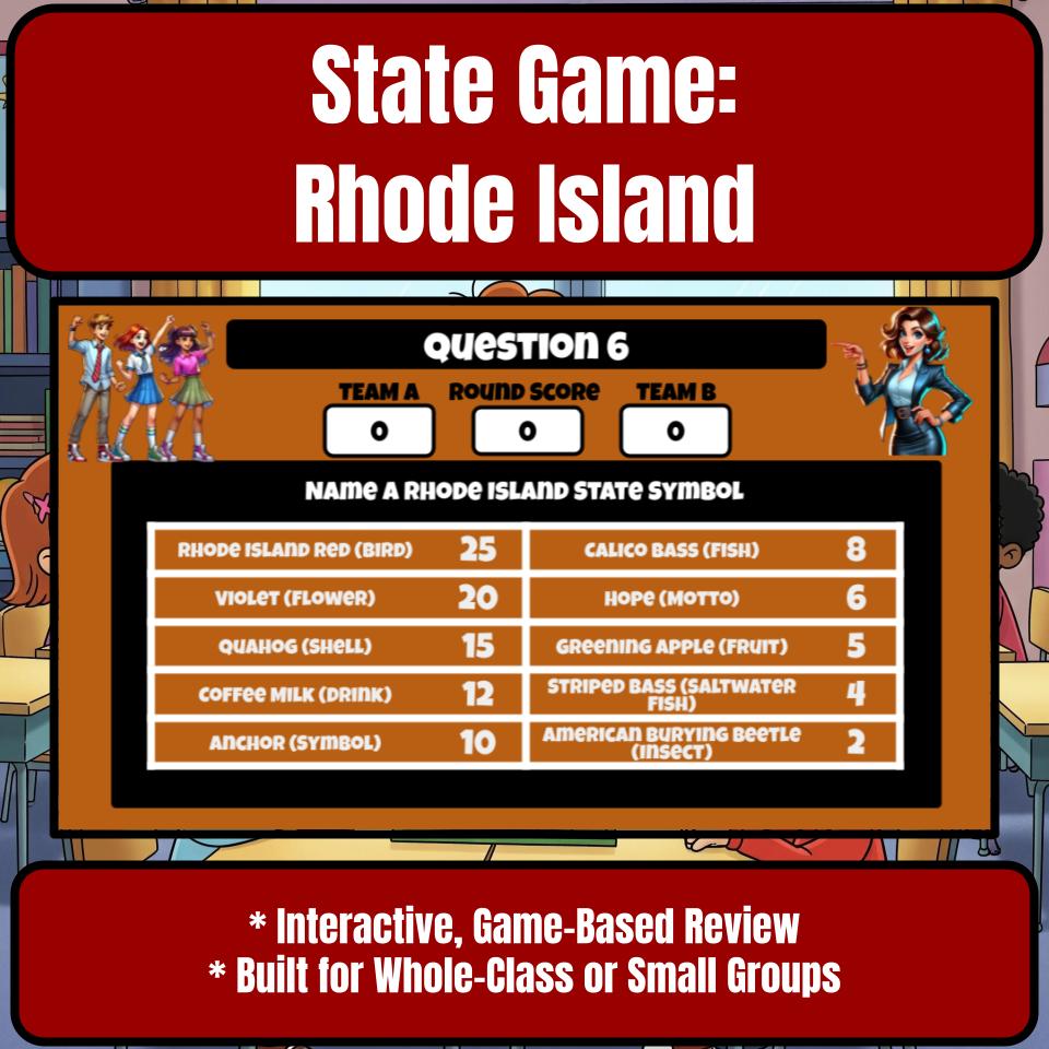 Rhode Island Social Studies Family Feud Review Game CF0031