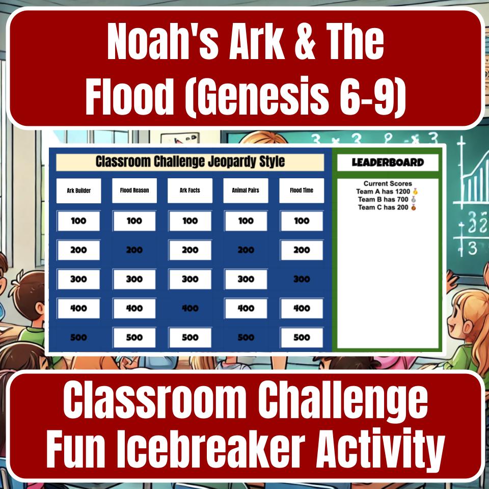Noah's Ark & The Flood (Genesis 6–9) Jeopardy Bible B0031