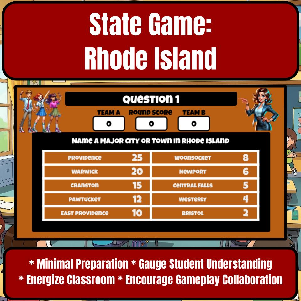 Rhode Island Social Studies Family Feud Review Game CF0031