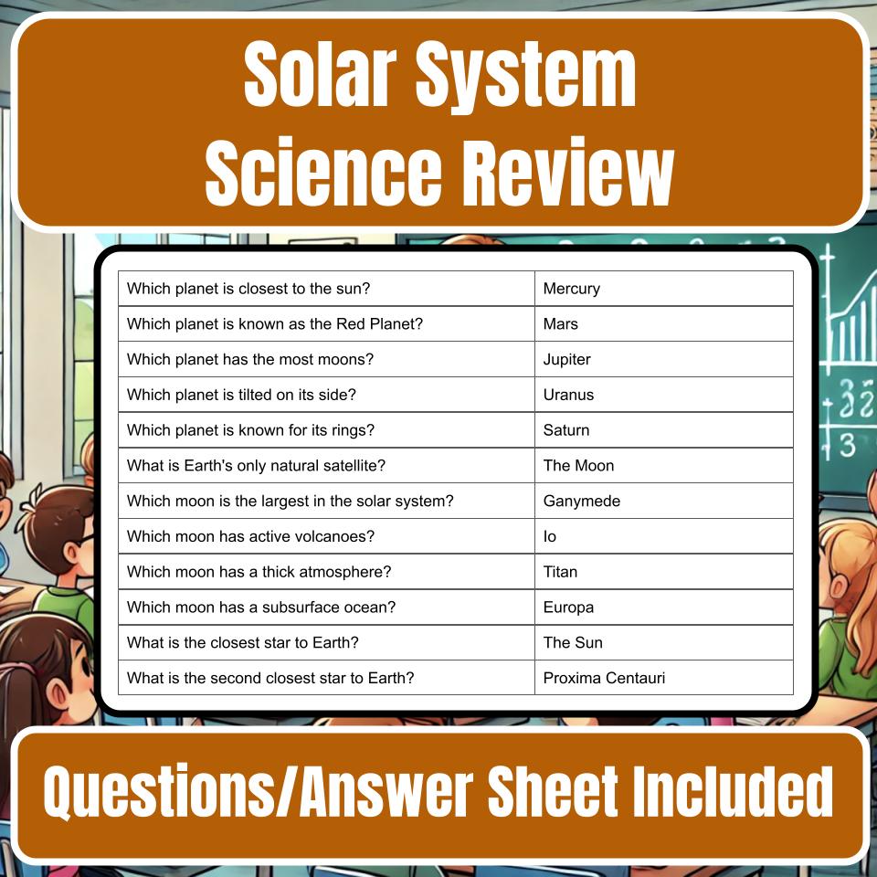 Solar System Jeopardy Science Review I0031