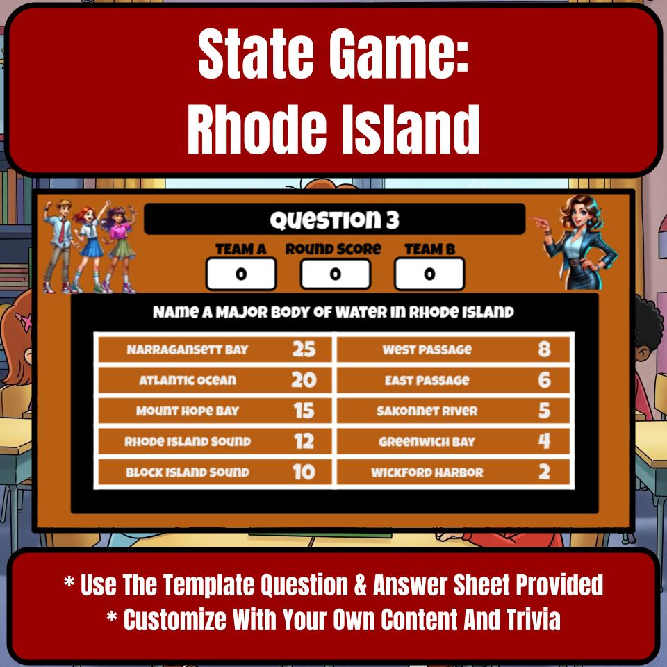 Rhode Island Social Studies Family Feud Review Game CF0031