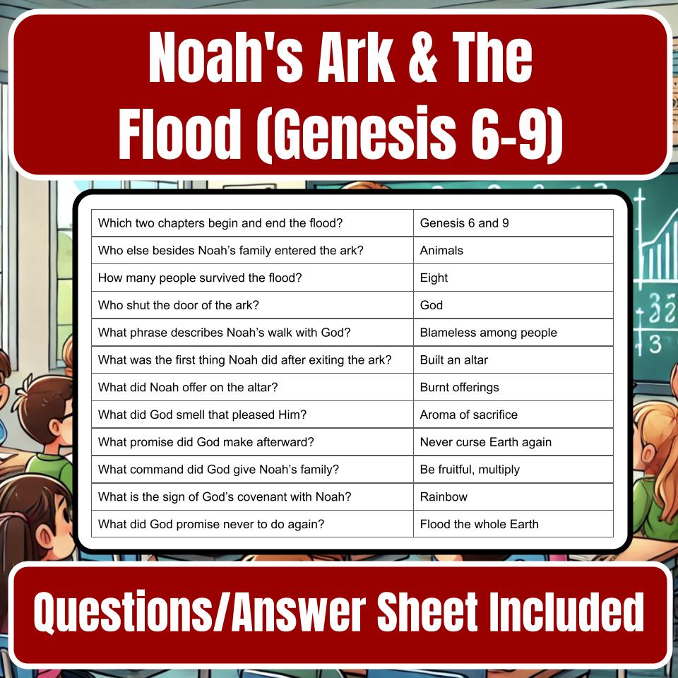Noah's Ark & The Flood (Genesis 6–9) Jeopardy Bible B0031