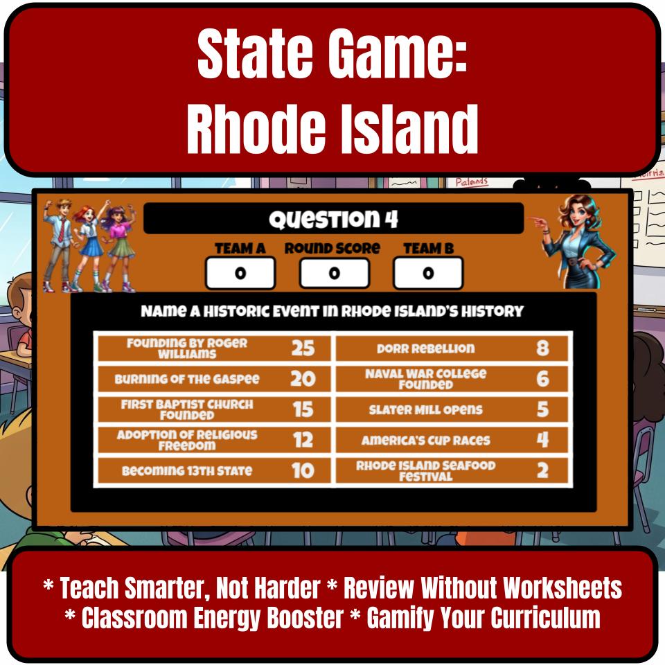 Rhode Island Social Studies Family Feud Review Game CF0031