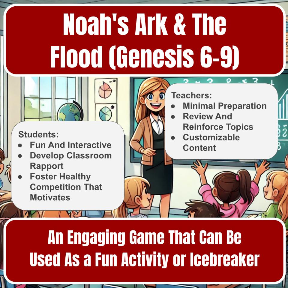 Noah's Ark & The Flood (Genesis 6–9) Jeopardy Bible B0031