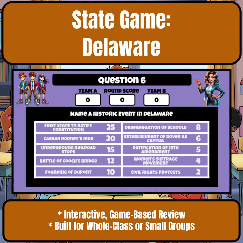 Delaware Social Studies Family Feud Review Game CF0032