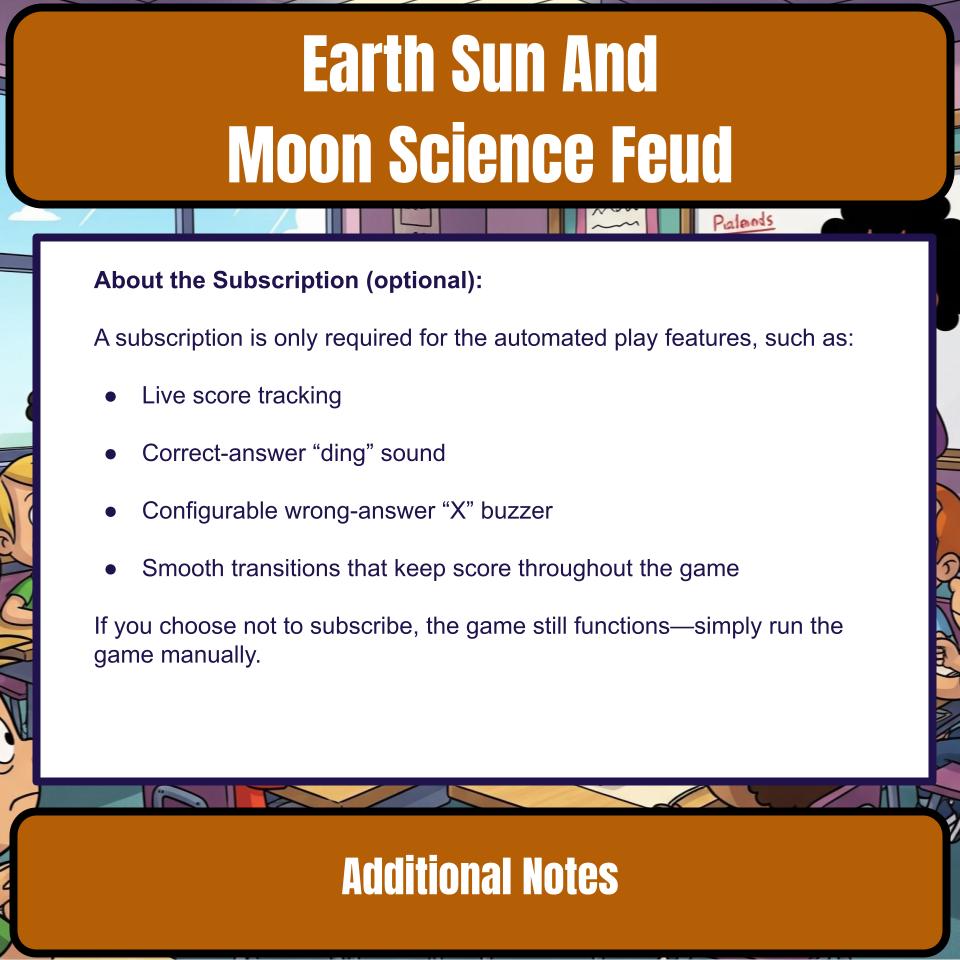 Earth Sun And Moon Science Feud Review CF0032