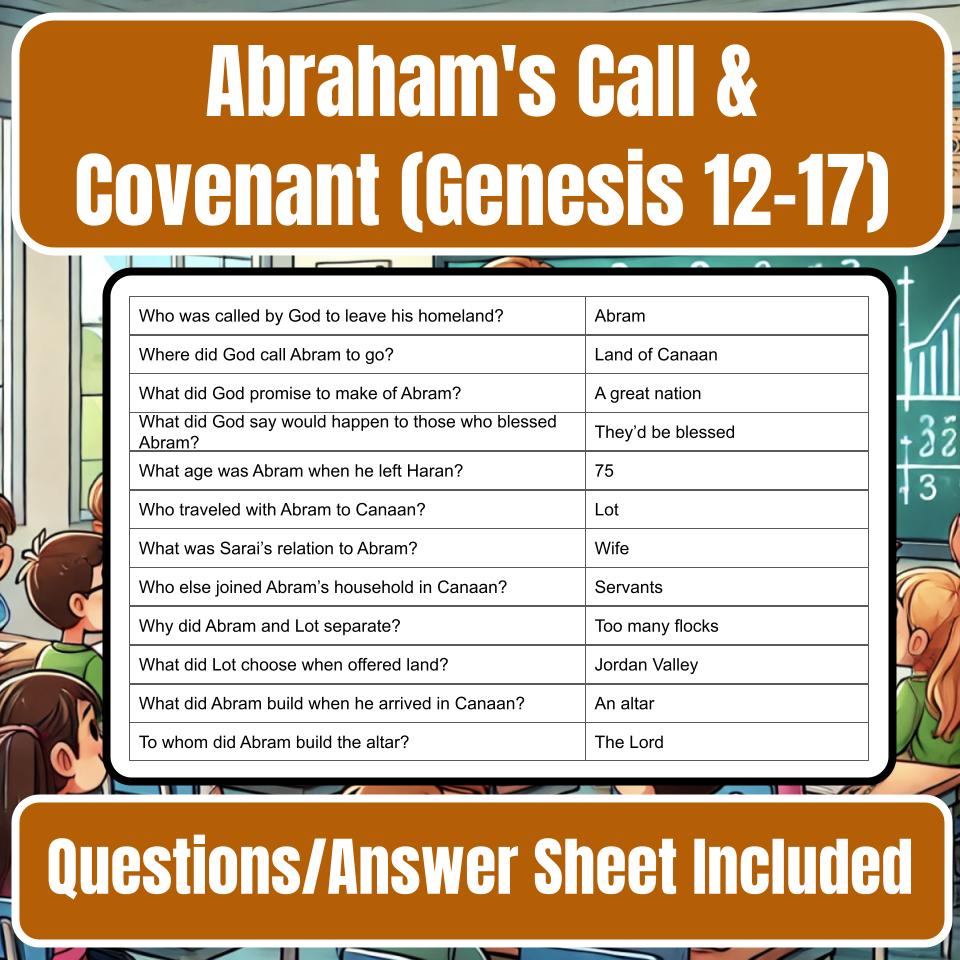 Abraham's Call & Covenant (Genesis 12–17) Jeopardy Bible B0032