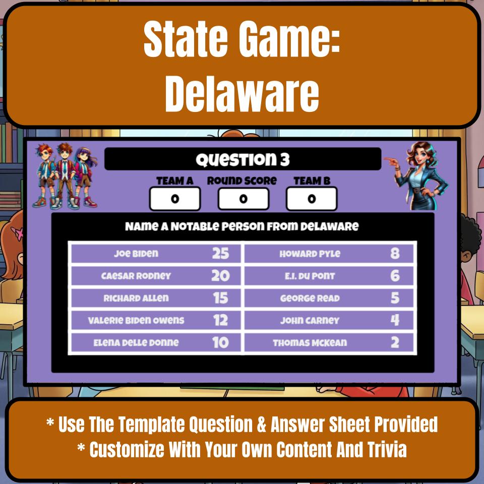 Delaware Social Studies Family Feud Review Game CF0032