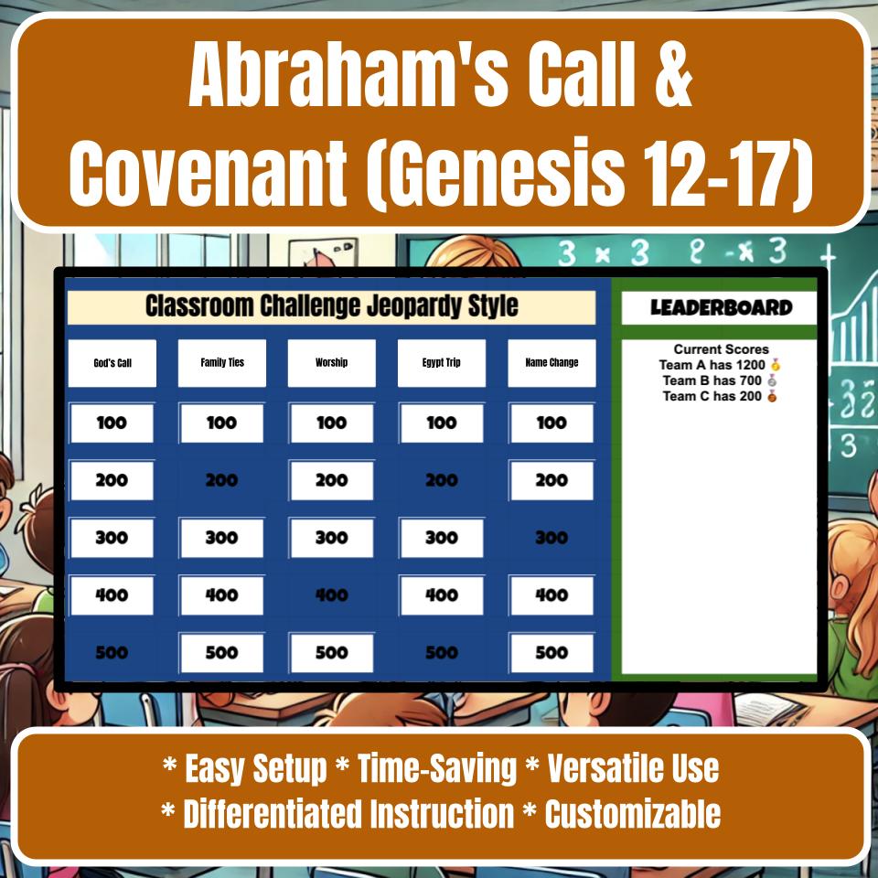Abraham's Call & Covenant (Genesis 12–17) Jeopardy Bible B0032