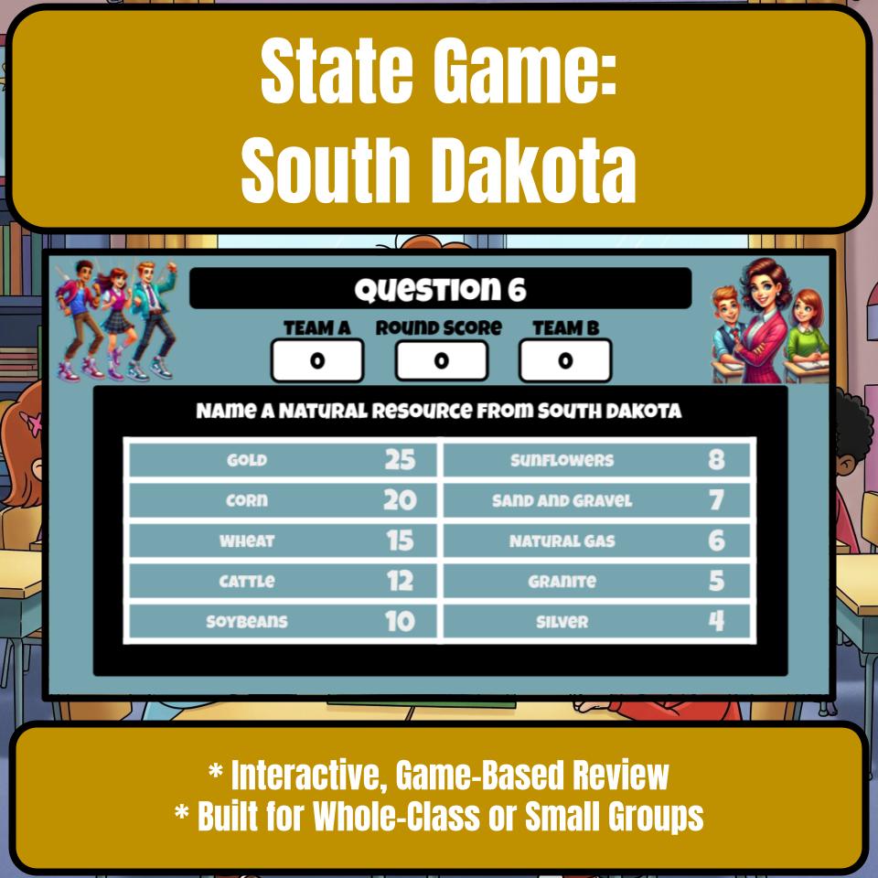 South Dakota Social Studies Family Feud Review Game CF0033