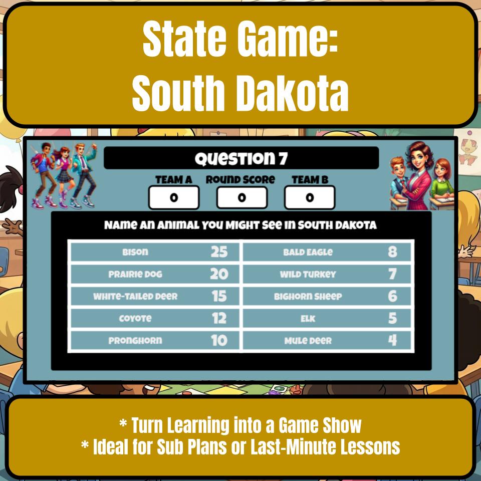 South Dakota Social Studies Family Feud Review Game CF0033