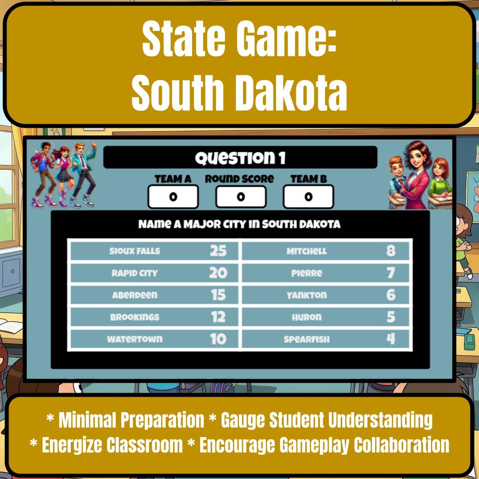 South Dakota Social Studies Family Feud Review Game CF0033
