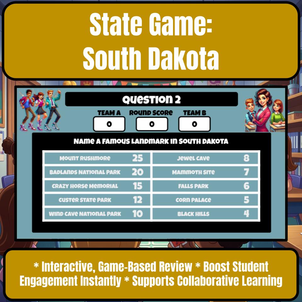 South Dakota Social Studies Family Feud Review Game CF0033
