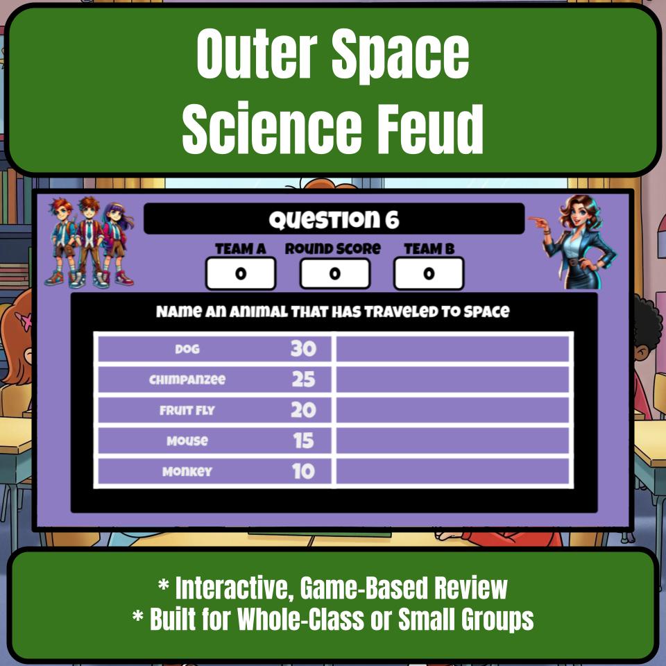 Outer Space Science Review Family Feud Style Game Activity CF0034